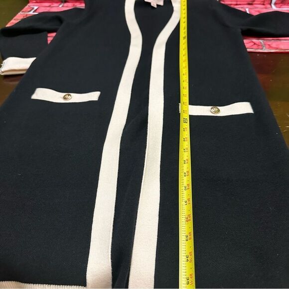 Philosophy Chic Padded shoulder Novelty Button Pocket Cardigan M - Picture 3 of 10